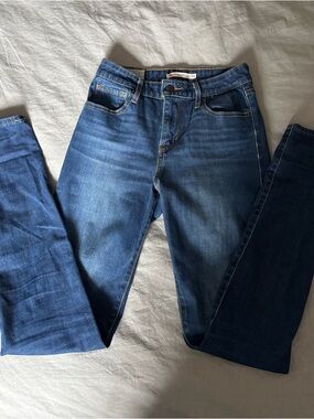 Levi's 721 High Rise Skinny Dark Blue Jeans